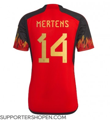 Belgien Dries Mertens #14 Hemma Matchtröja VM 2022 Kortärmad